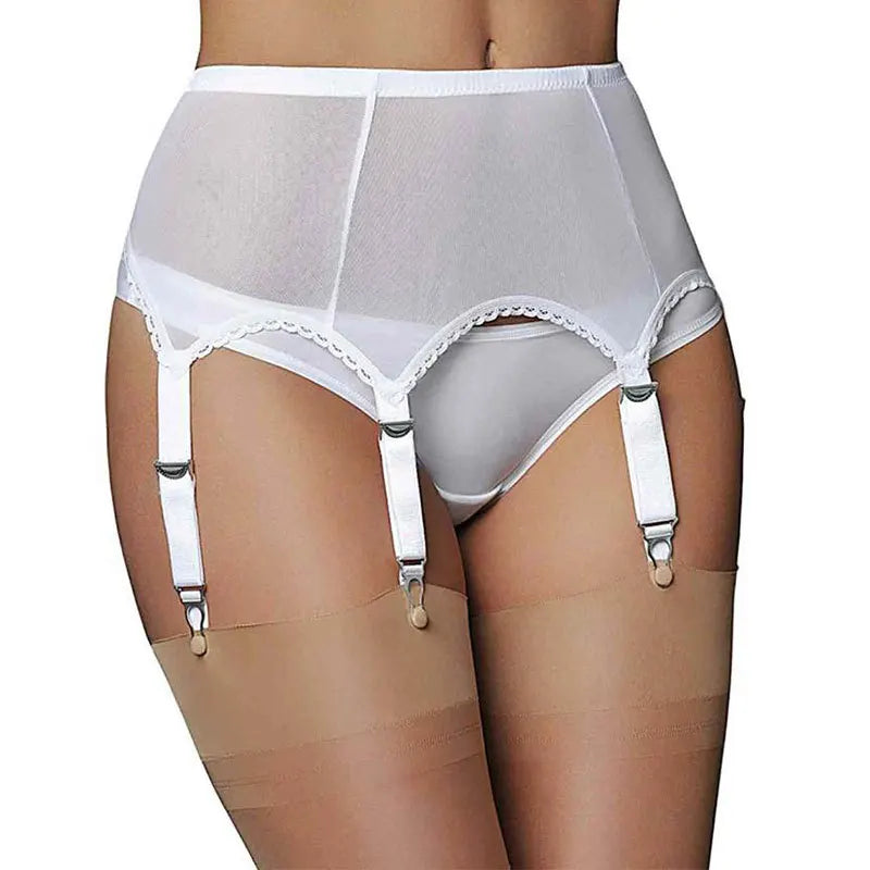 Sexy Women Vintage High Waist Garter Belt Mesh Suspender Belt Straps Garter Belt Thigh Garter Bondage Lingerie Garter Belt